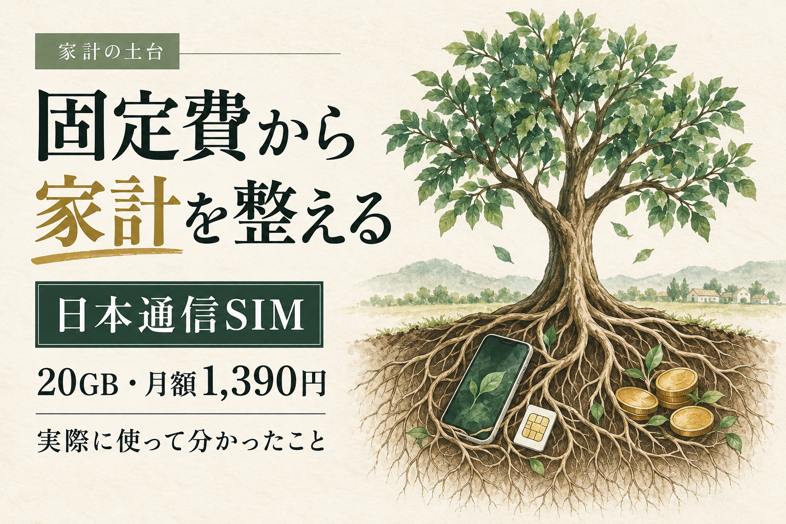 日本通信SIMを実際に使って分かった!20GB月額1,390円の実力